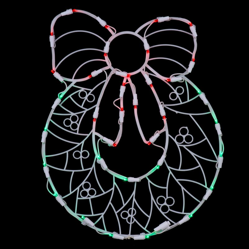 Wreath 35 Light Lighted Window Décor, Set of 2 7804RR