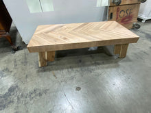 Load image into Gallery viewer, Chevon Wood Low Profile Coffee Table
