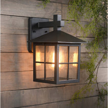 Load image into Gallery viewer, 11.88&quot; H x 7.25&quot; W x 8.5&quot; D Wyant Black 1 - Bulb Outdoor Wall Lantern 996AH
