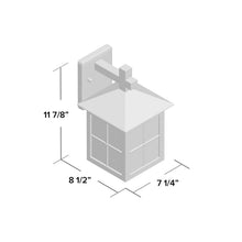 Load image into Gallery viewer, 11.88&quot; H x 7.25&quot; W x 8.5&quot; D Wyant Black 1 - Bulb Outdoor Wall Lantern 996AH
