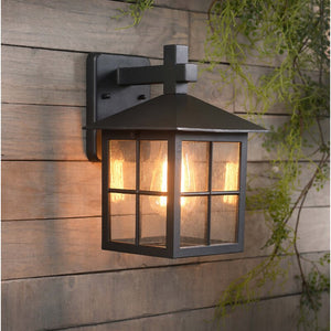 11.88" H x 7.25" W x 8.5" D Wyant Black 1 - Bulb Outdoor Wall Lantern 996AH