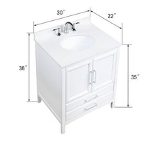 Load image into Gallery viewer, Wycombe 30" Single Bathroom Vanity Set White
