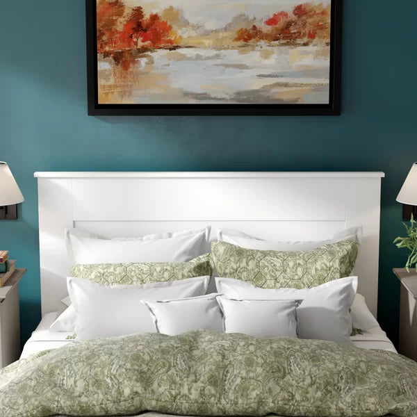 Queen White Xochitl Panel Headboard