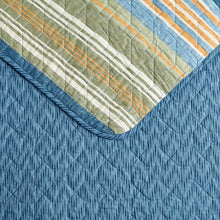 Load image into Gallery viewer, Yakima Valley Blue Standard Cotton 136 TC Reversible Farmhouse / Country Quilt Set, EC1170
