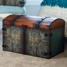 Load image into Gallery viewer, 11&quot;H x 15.75&quot; W x 11.5&quot; D Yandel Vintage Trunk
