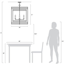 Load image into Gallery viewer, Antique Gold Yarnell 4 - Light Lantern Geometric Chandelier MRM1435
