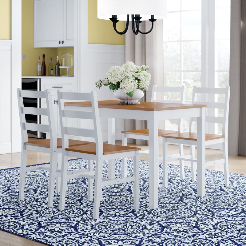 Yedinak 4 - Person Pine Solid Wood Dining Set 3231AH