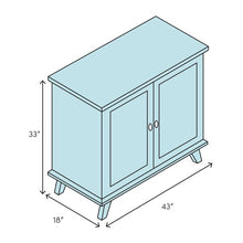 Load image into Gallery viewer, Yepez 2 Door Accent  Cabinet 1660AH
