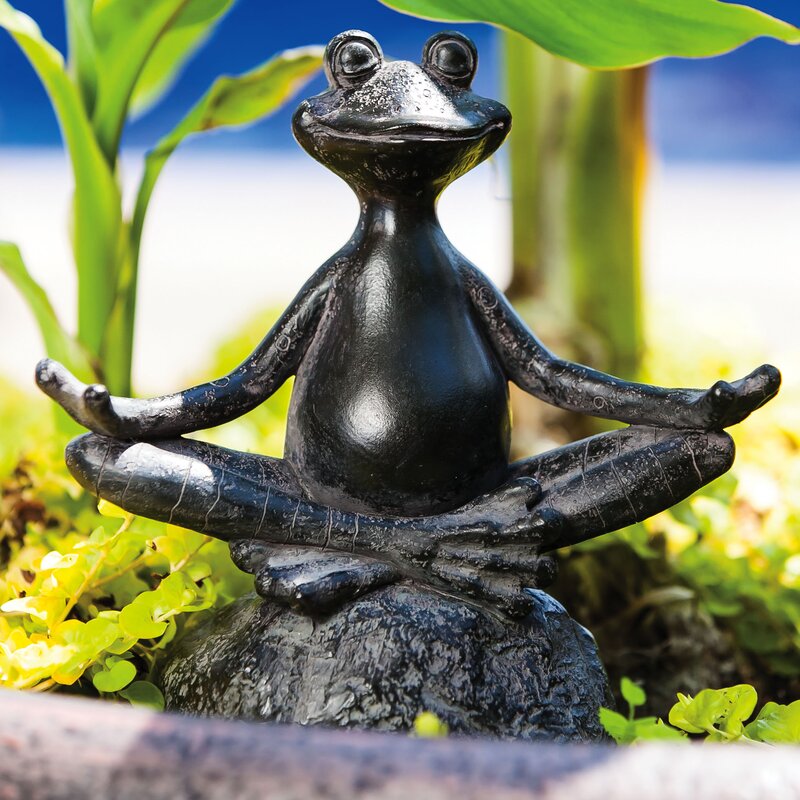 Yoga Frog Statue