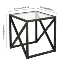 Load image into Gallery viewer, Yosef 22&#39;&#39; Tall Glass Sled End Table
