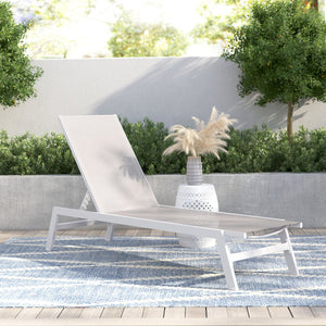 Yves Outdoor Metal Chaise Lounge
