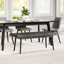 Load image into Gallery viewer, Zuo Furniture Tanner Gray Fabric Black Bench By Zuo Furniture 3212AH
