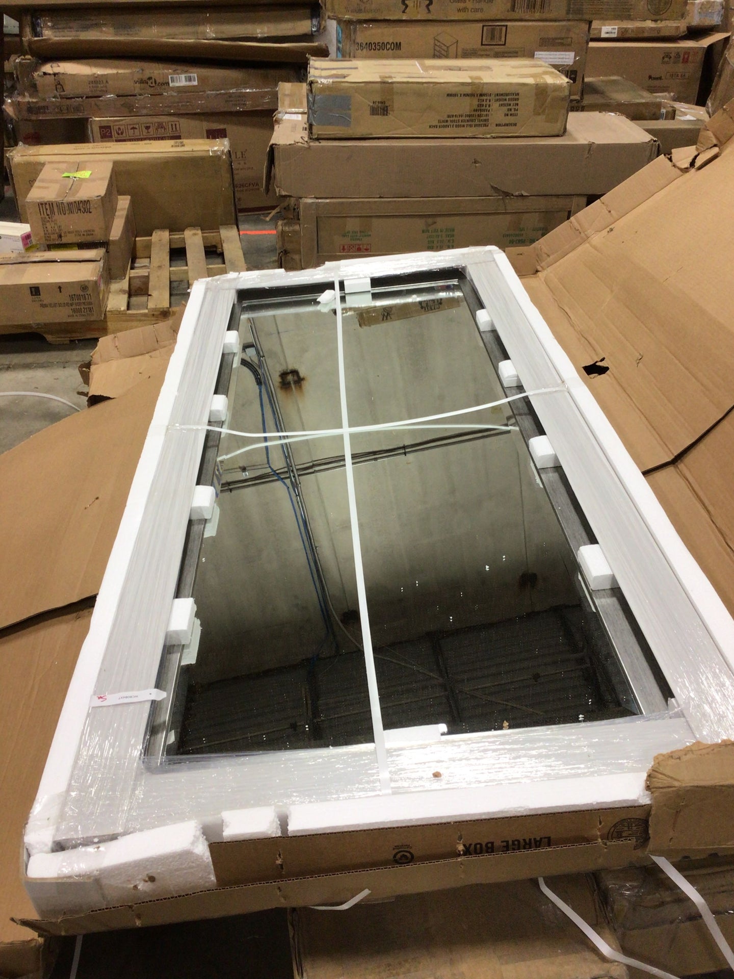 Bayerl Silver Modern and Contemporary Beveled Full Length Wall Mirror