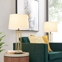 Load image into Gallery viewer, Zack 29&quot; Gold Table Lamp Set with USB (Set of 2)
