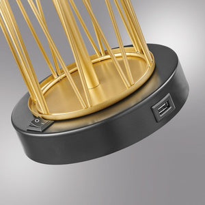 Zack 29" Gold Table Lamp Set with USB (Set of 2)