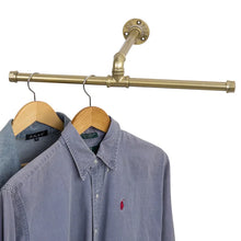 Load image into Gallery viewer, Zarmig Gold Metal Wall Mounted Clothes Rack
