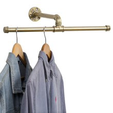 Load image into Gallery viewer, Zarmig Gold Metal Wall Mounted Clothes Rack
