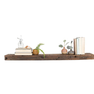 4" H x 48"W x 7" D Brown/Natural Zelma Wall Shelf 7206