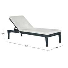 Load image into Gallery viewer, Zeman 74.4&quot; Long Reclining Acacia Single Chaise with Cushion
