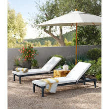 Load image into Gallery viewer, Zeman 74.4&quot; Long Reclining Acacia Single Chaise with Cushion
