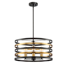 Load image into Gallery viewer, Zilla  3-Light Shaded Drum Chandelier

