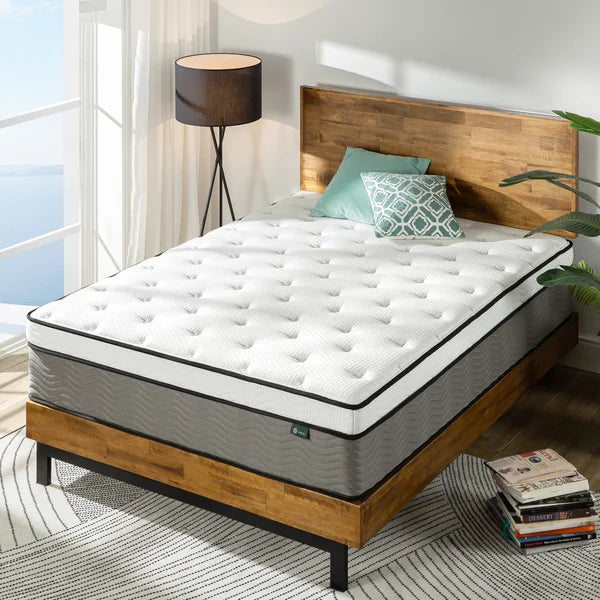 Zinus 14'' Extra Firm Hybrid Mattress queen