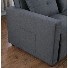 Load image into Gallery viewer, Linen Convertible Armless Sleeper Loveseat
