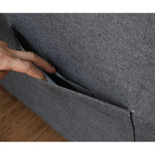 Load image into Gallery viewer, Linen Convertible Armless Sleeper Loveseat
