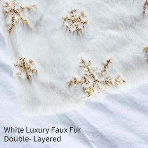 30 inch Snowflake Christmas Tree Skirt Ornament Diameter Christmas Decoration New Year Party Supply
