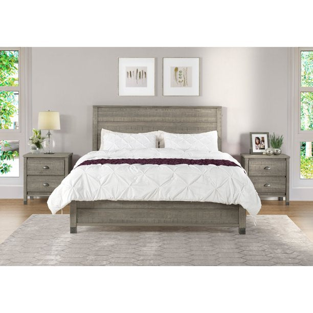 BAJA PLATFORM BED – FULL SIZE – RUSTIC GREY FINISH 749CDR (2 BOXES)