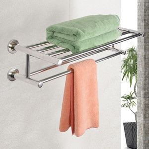 Wall Mounted Bathroom Towel Rack: Chrome (SB1168)