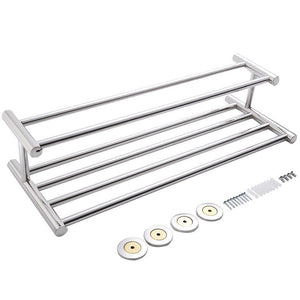 Wall Mounted Bathroom Towel Rack: Chrome (SB1168)