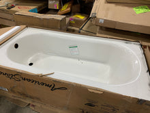 Load image into Gallery viewer, American Standard Princeton 30-in W x 60-in L White Porcelain Enameled Steel Rectangular Left Drain Alcove Soaking Bathtub 1621CDR
