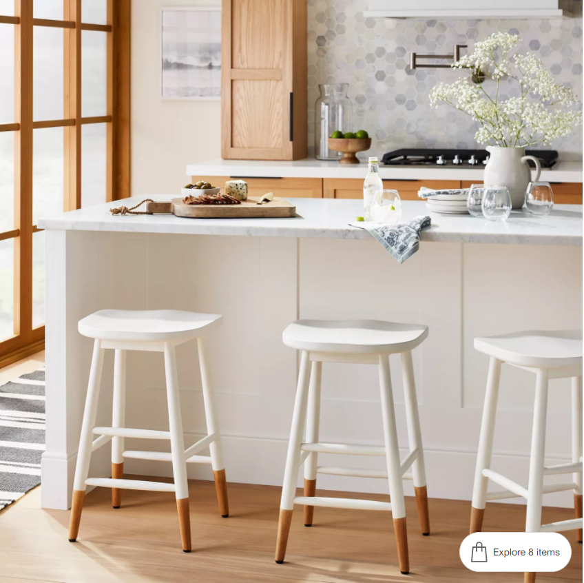 Haddonfield All Wood Backless Counter Height Barstool - Threshold™ designed with Studio McGee 509AH