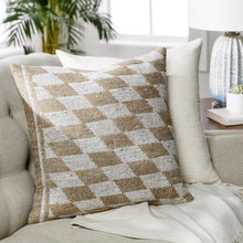 Load image into Gallery viewer, Surya -1818 18 x 18 in. Lewis Woven Pillow Cover - Camel &amp; Light Gray
