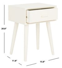 Load image into Gallery viewer, Lyle Distressed White Storage Side Table (SB1079)
