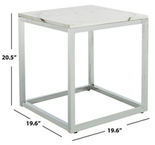 Load image into Gallery viewer, Bethany White Marble and Chrome End Table (SB1091)
