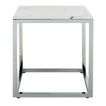 Load image into Gallery viewer, Bethany White Marble and Chrome End Table (SB1091)
