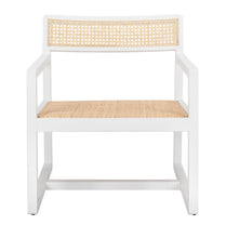 Load image into Gallery viewer, Lula Coastal White and Natural Cane Accent Chair #9122
