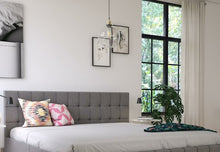 Load image into Gallery viewer, King Size Gray Elizabeth Tufted Upholstered Low Profile Storage Platform Bed HEADBOARD ONLY #1160HW
