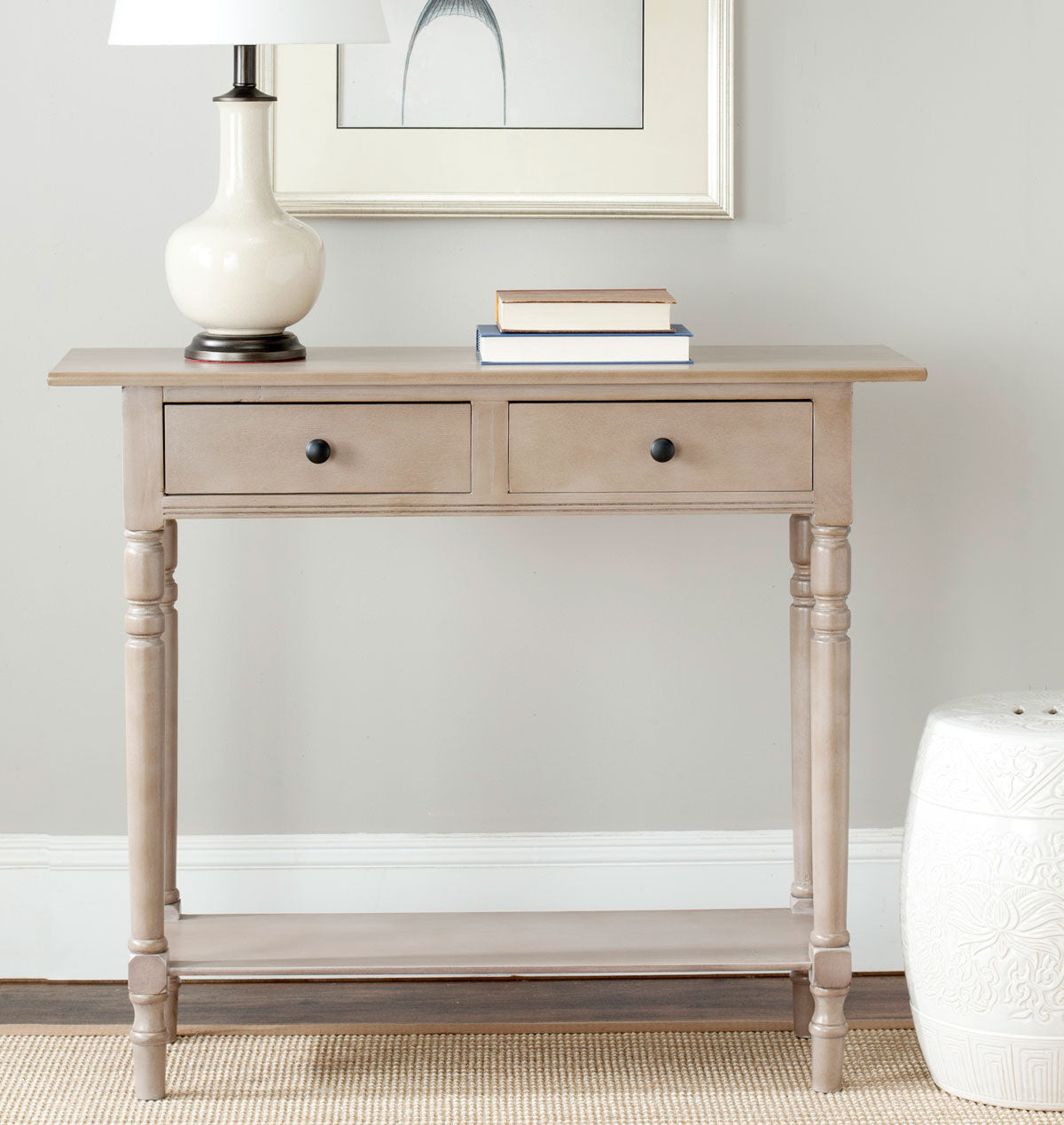 American Home Vintage Gray Storage Console Table #949HW
