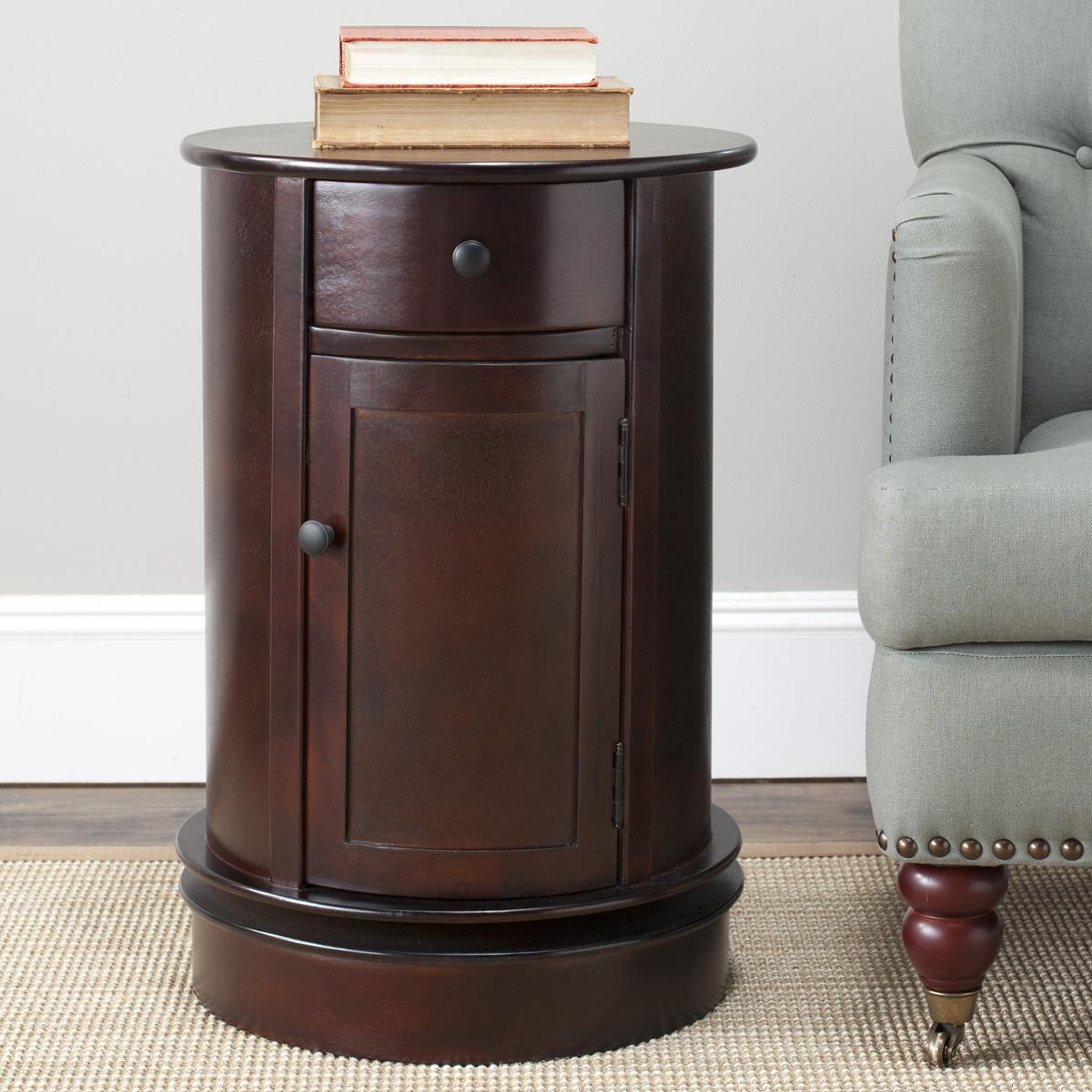 Tabitha Dark Cherry Storage End Table (SB295)