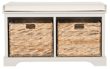 Load image into Gallery viewer, Safavieh Freddy Wicker Storage Bench Vintage Grey 448CDR
