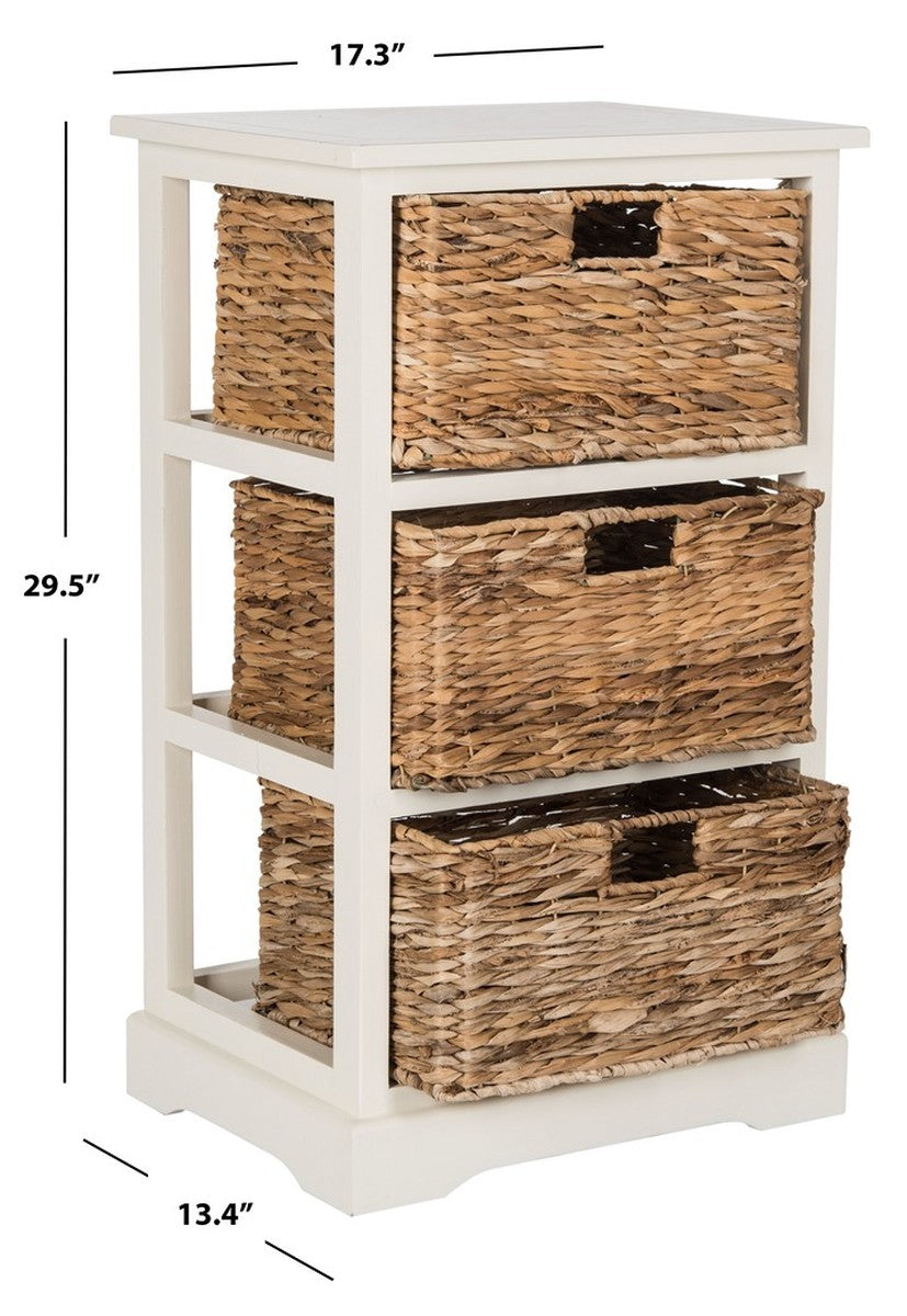 Halle 3 Wicker Basket Storage Side Table (SB84)