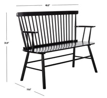 Load image into Gallery viewer, Addison Spindleback Settee in Black #994HW
