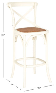 30-inch Franklin X-Back Antique White Bar Stool Set of 2 #1326HW - 2 Separate Boxes