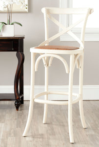 30-inch Franklin X-Back Antique White Bar Stool Set of 2 #1326HW - 2 Separate Boxes