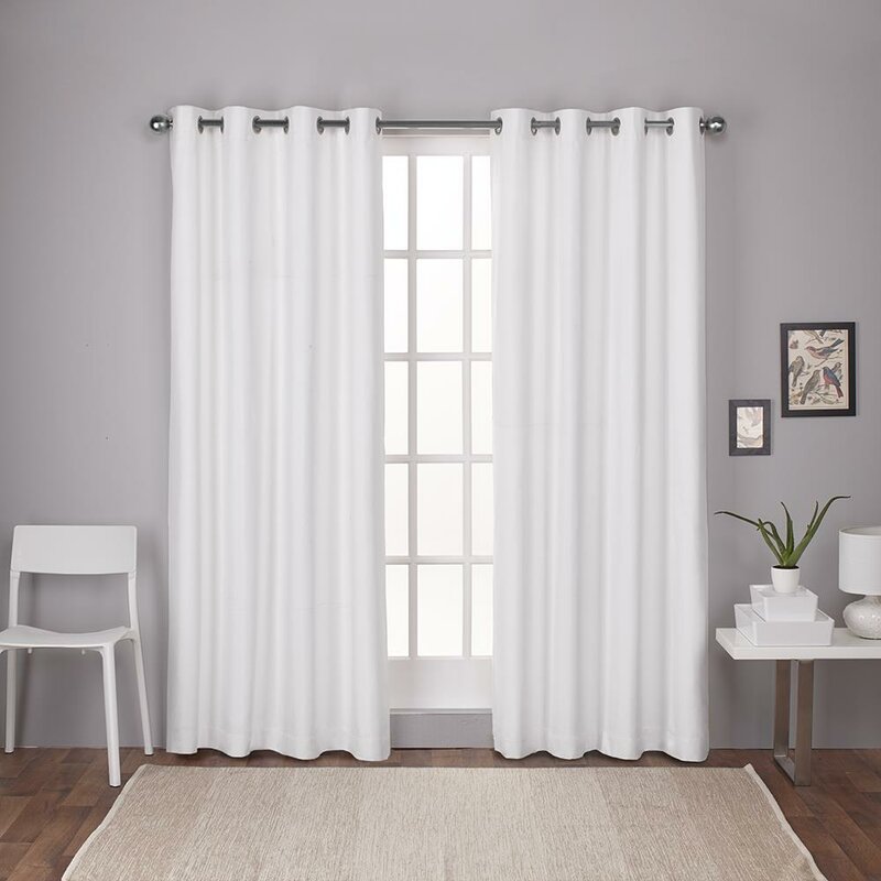 andish Solid Room Darkening Thermal Grommet Curtain Panels (Set of 2) GL927 (2 boxes)