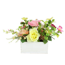 Load image into Gallery viewer, 16&quot; Pink and White Artificial Spring Floral Arrangement 1166CDR
