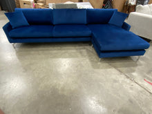 Load image into Gallery viewer, Jason 118.89&quot; Wide Velvet Sofa &amp; Chaise
